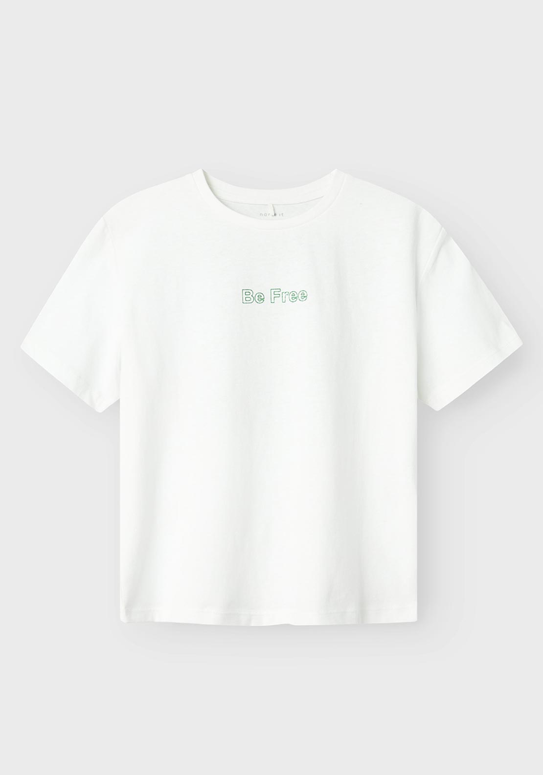 Name It Kid Girl Laura Short Sleeve Tee, White