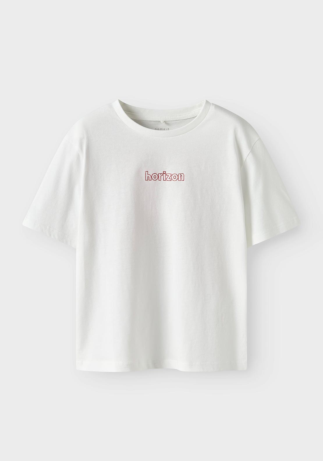 Name It Kid Girl Laura Short Sleeve Tee, White