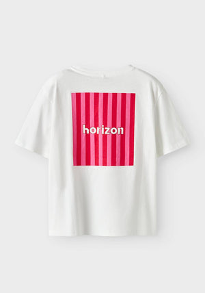 Name It Kid Girl Laura Short Sleeve Tee, White