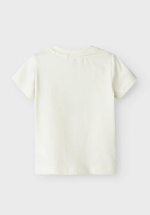 Name It Baby Boy Fakkel Safari Animal Tee, Cloud Dancer