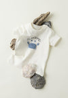 Name It Baby Boy Fakkel Safari Animal Tee, Cloud Dancer