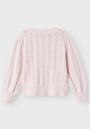 Name It Mini Girl Hannah Knit Cardigan, Ballerina