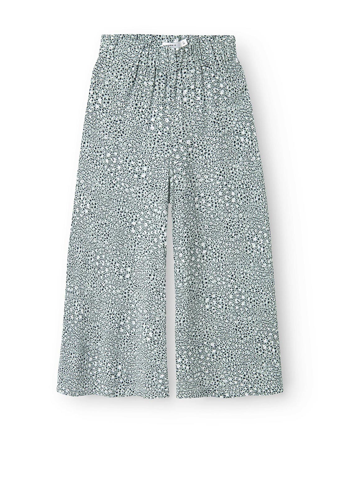 Name It Kid Girl Jilli Wide Leg Trouser, Aqua Gray
