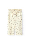 Name It Baby Girl Jannis Floral Pant, Bleached Sand