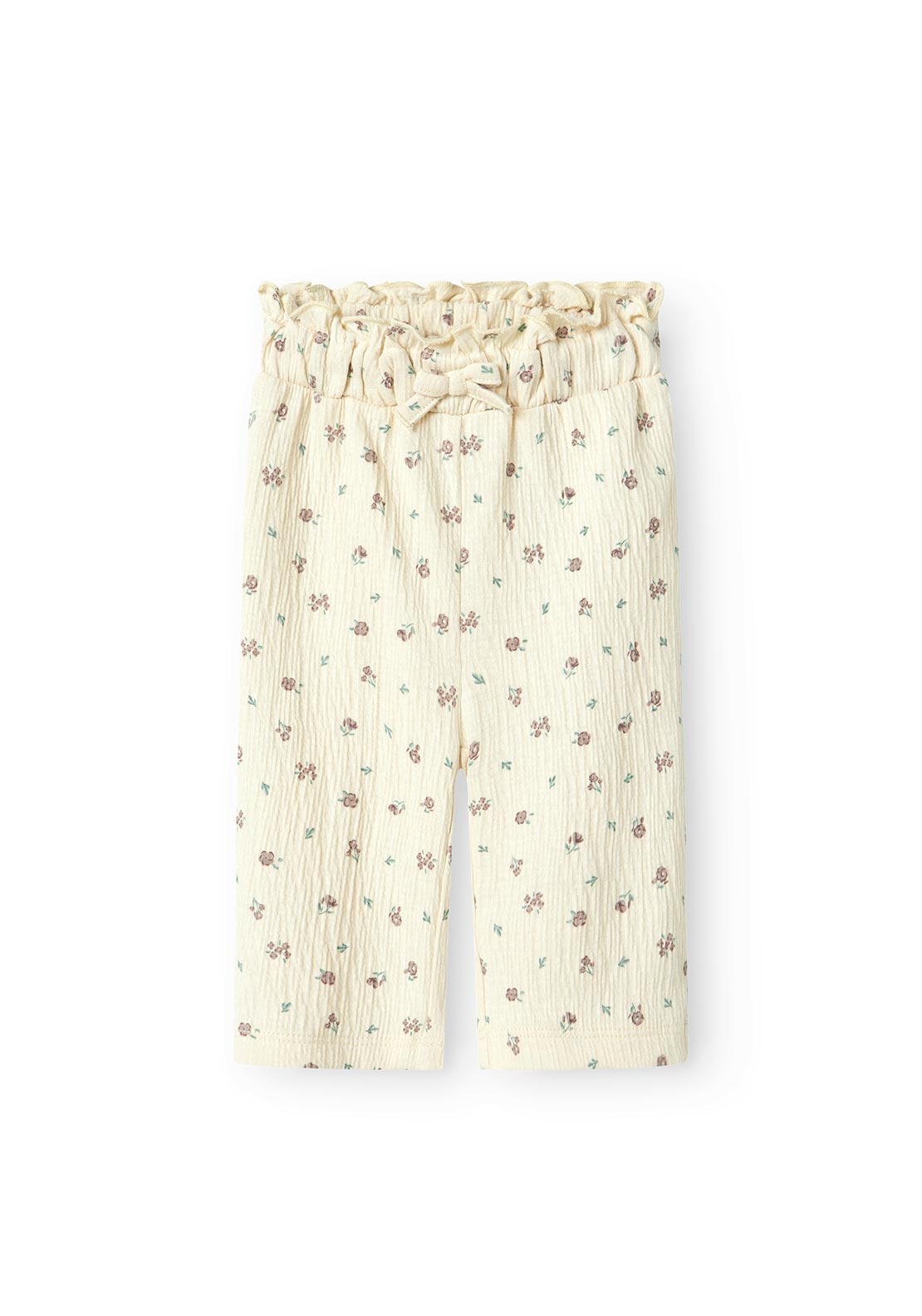 Name It Baby Girl Jannis Floral Pant, Bleached Sand