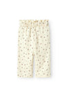 Name It Baby Girl Jannis Floral Pant, Bleached Sand