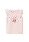 Name It Baby Girl Jodie Cap Sleeve Watermelon Tee, Pink