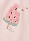 Name It Baby Girl Jodie Cap Sleeve Watermelon Tee, Pink