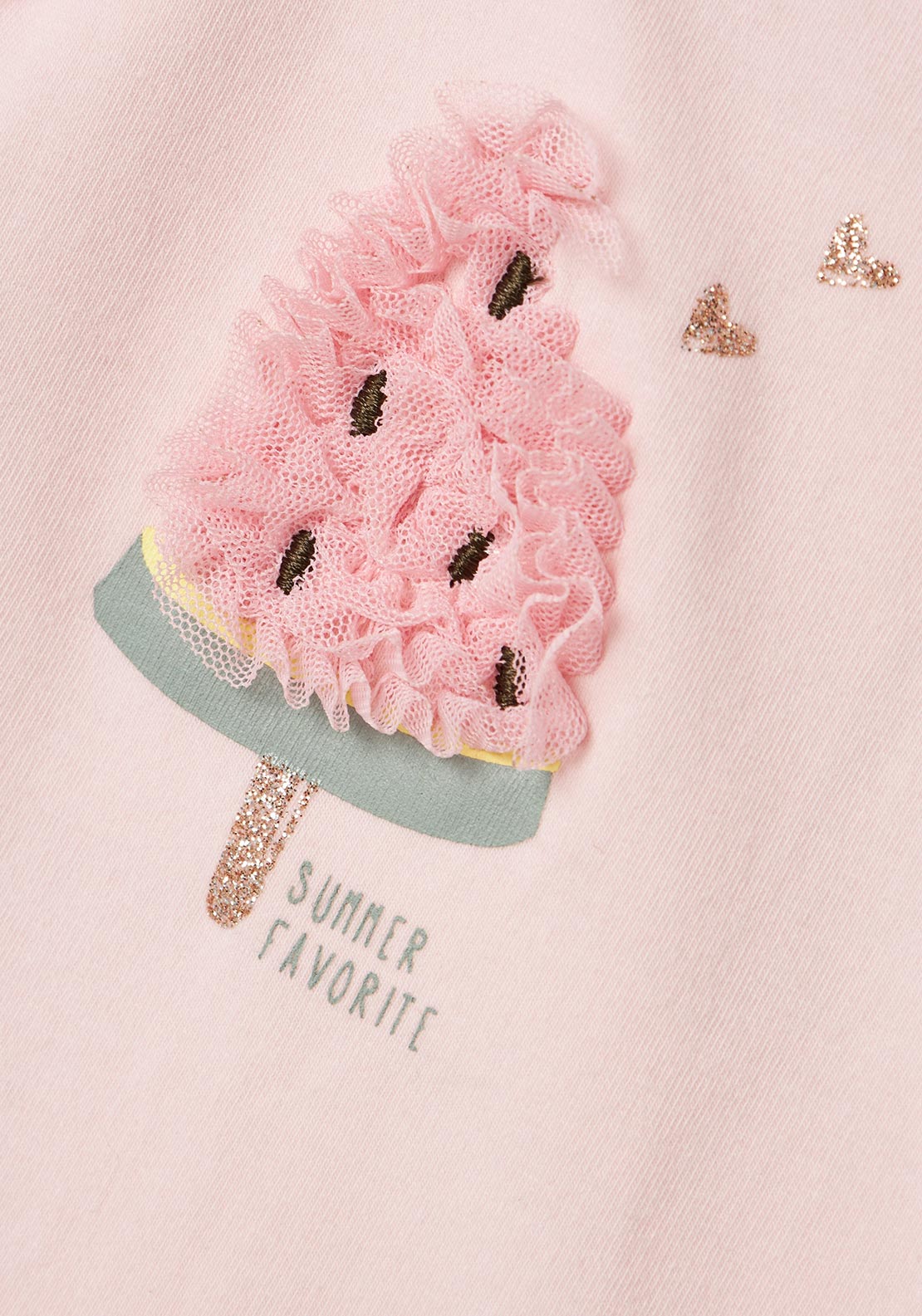 Name It Baby Girl Jodie Cap Sleeve Watermelon Tee, Pink