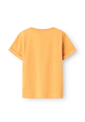 Name It Mini Boy Vux Short Sleeve Top, Gold Earth