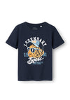 Name It Mini Boy Vux Short Sleeve Top, Navy Blazer