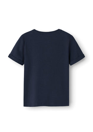 Name It Mini Boy Vux Short Sleeve Top, Navy Blazer