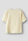 Name It Kid Girl Glitter Beach Tee, Light Beige