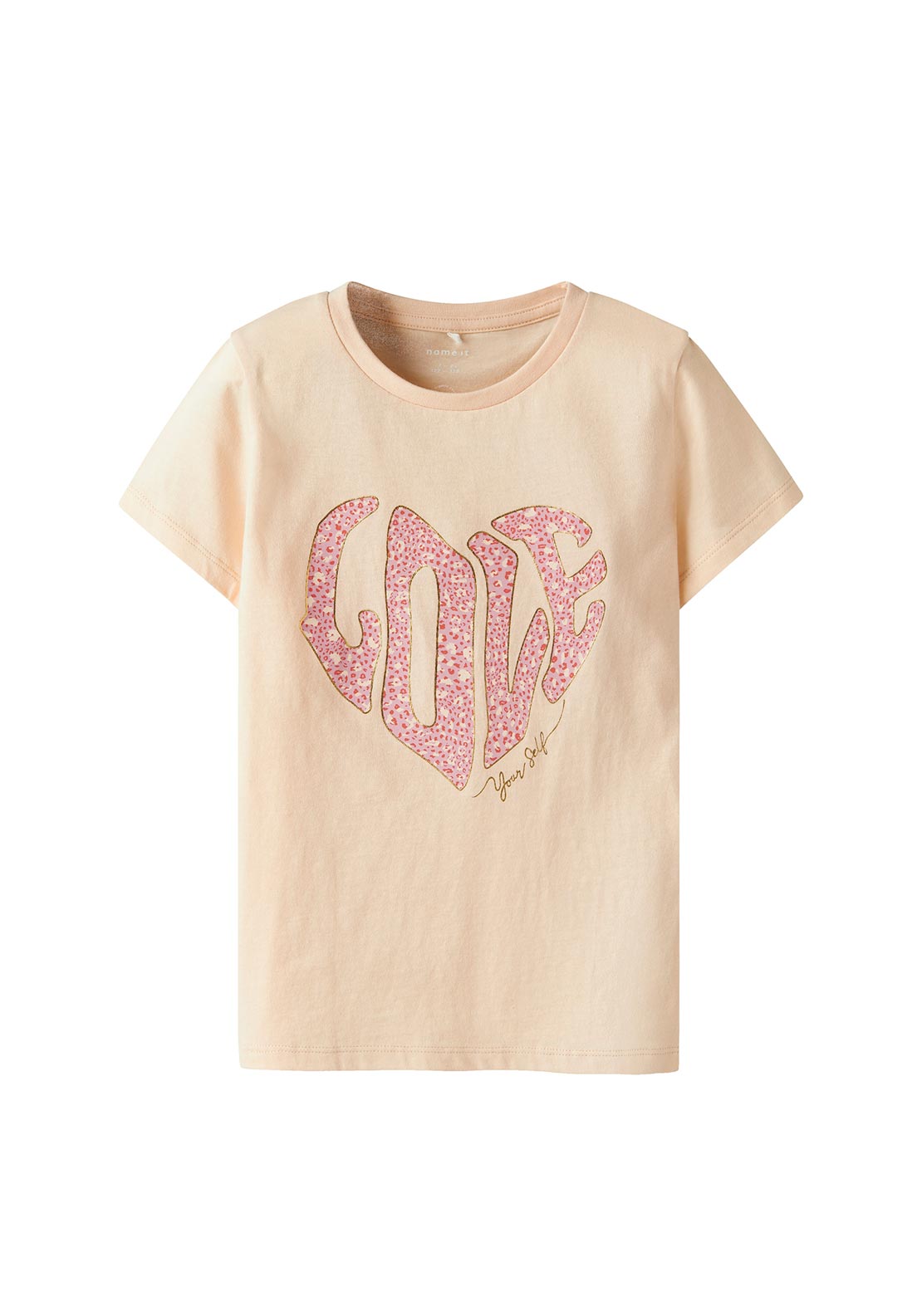 Name It Kid Girl Hillip Love Tee, Sun Kiss