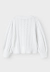 Name It Mini Girl Hannah Knit Cardigan, Bright White