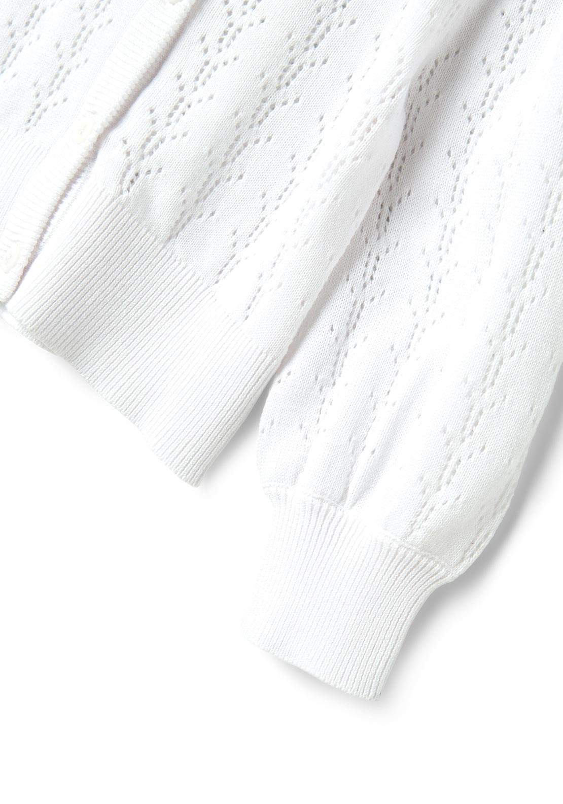 Name It Mini Girl Hannah Knit Cardigan, Bright White
