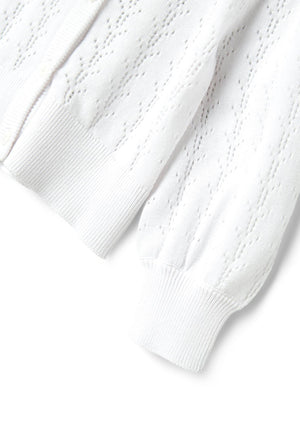 Name It Mini Girl Hannah Knit Cardigan, Bright White