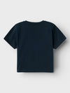Name It Kid Girl Balberte Short Sleeve Loose Top, Dark Sapphire