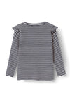Name It Mini Girl Telilla Long Sleeve Stripe Top, Dark Sapphire