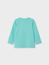 Name It Mini Boy Buggur Long Sleeve Top, Pool Blue