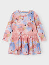 Name It Mini Girl Birgit Long Sleeve Dress, Murex Shell