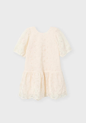 Name It Kid Girl Fistina Short Sleeve Dress, Jet Stream