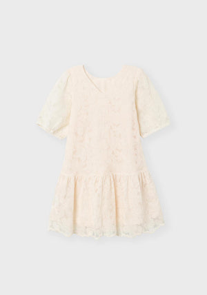 Name It Kid Girl Fistina Short Sleeve Dress, Jet Stream