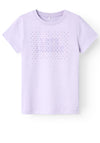 Name It Kid Girl Datinka Short Sleeve Top, Orchid Petal