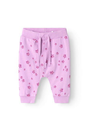 Name It Baby Girl Vandora Print Pant, Violet Tulle