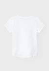 Name It Mini Girl Vix Short Sleeve Tee, Bright White