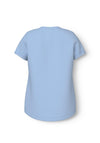 Name It Mini Girl Bee Vux Short Sleeve Top, Chambray Blue