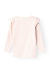 Name It Mini Girl Telilla Long Sleeve Stripe Top, Sepia Rose