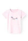 Name It Baby Girl Finna Short Sleeve Tee, Parfait Pink