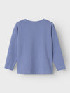 Name It Mini Girl Birgitta Long Sleeve Top, Blue Ice