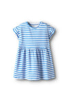 Name It Mini Girl Joane Nautical Stripe Dress, Blue & White