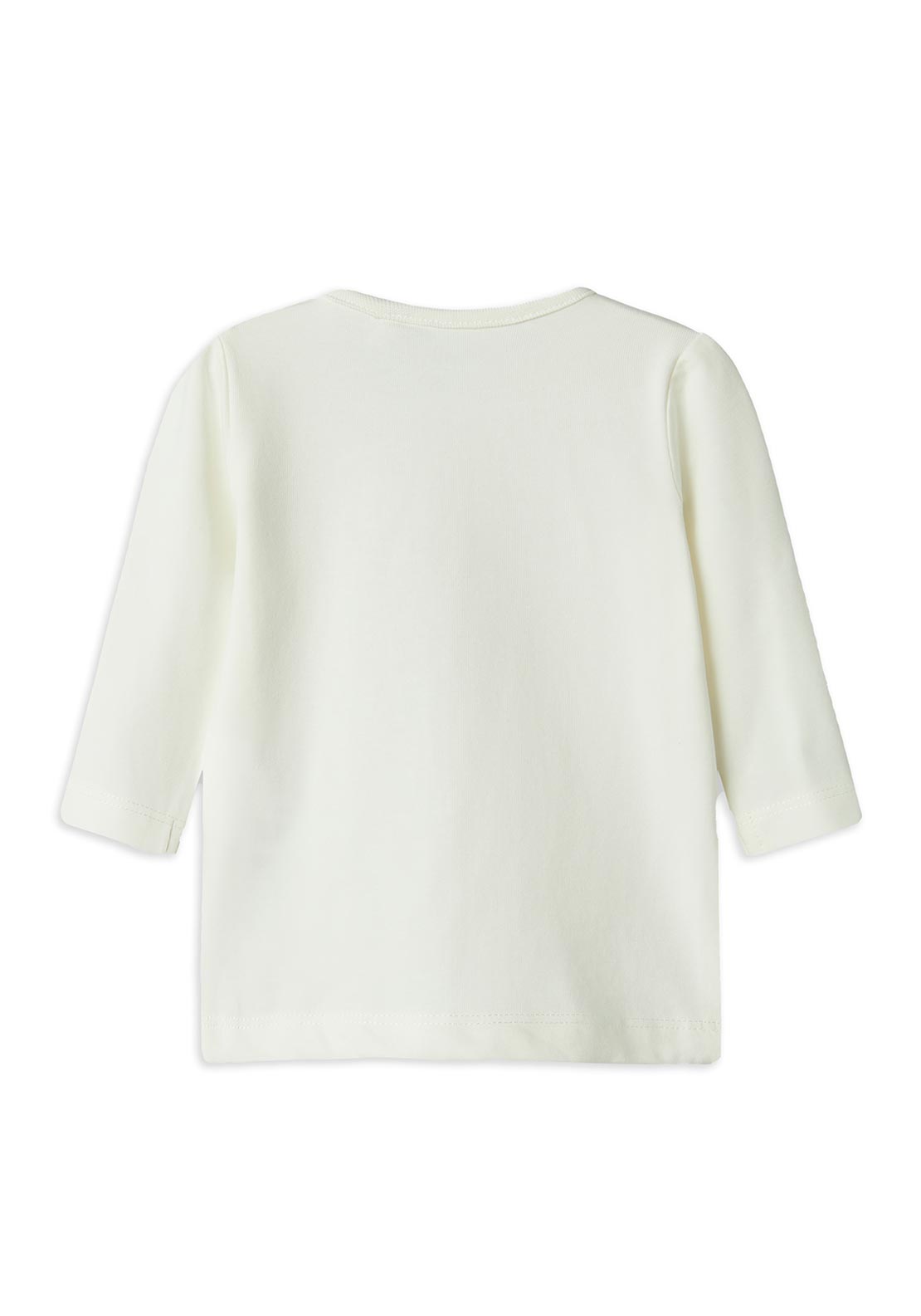 Name It Baby Girl Dona Long Sleeve Top, Cloud Dancer