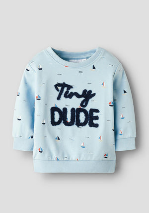 Name It Baby Boy Fris Long Sleeve Sweater, Celestial Blue