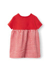 Name It Baby Girl Funny Short Sleeve Dress, Chinese Red