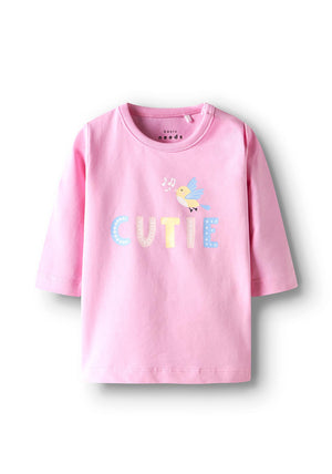 Name It Baby Girl Vubie Long Sleeve Top, Pink Frosting