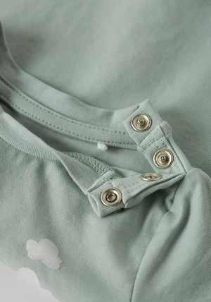 Name It Baby Boy Harrison Monkey Tee, Aqua Gray