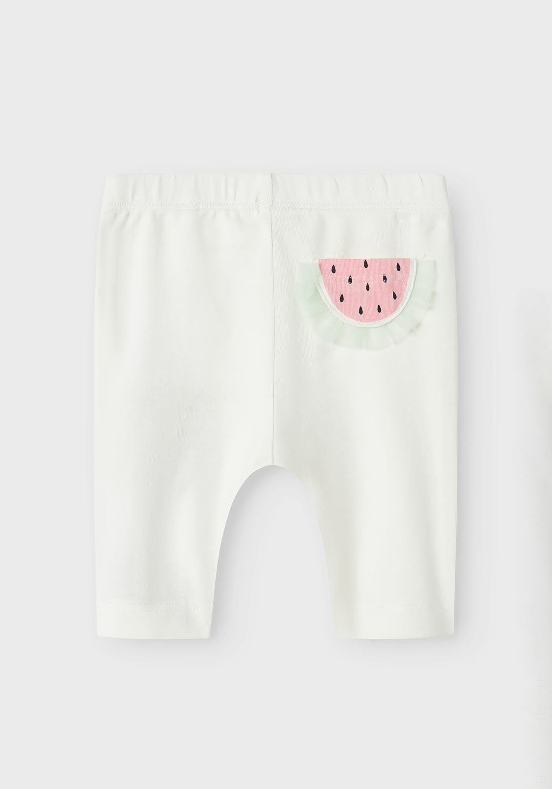 Name It Baby Girl Jabelle Watermelon Capri Leggings, Off White & Pink