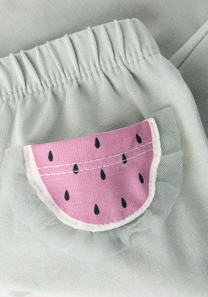 Name It Baby Girl Jabelle Watermelon Capri Leggings, Green