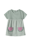 Name It Baby Girl Jabelle Stripe Watermelon Dress, Green