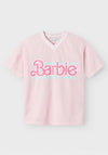 Name It Kid Girl Barbie Baseball Tee, Ballerina