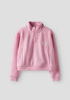 Name It Kid Girl Juel Short Quarter Zip Sweatshirt, Pink