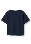 Name It Mini Girl Fesko Heart Short Sleeve Tee, Navy Blazer