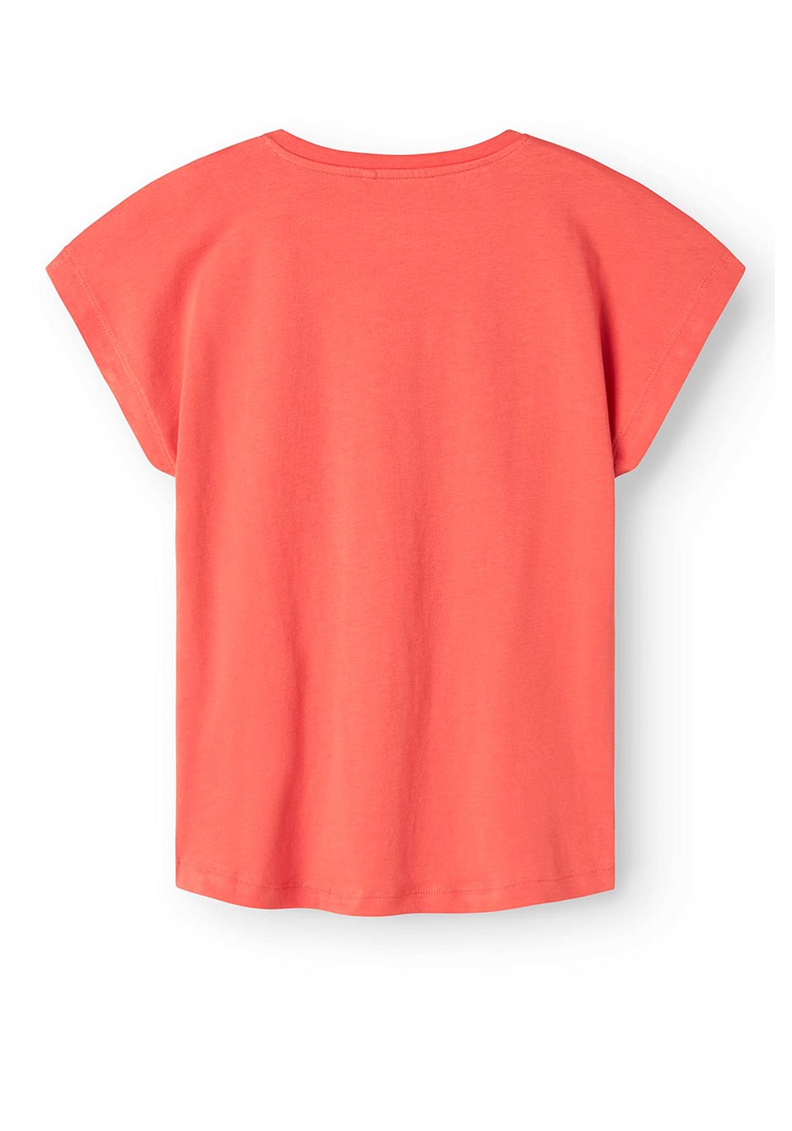 Name It Kid Girl Violet Cap Sleeve Graphic Tee, Spiced Coral