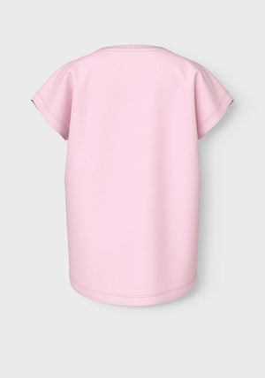 Name It Kid Girl Violet Cap Sleeve Graphic Tee, Ballerina