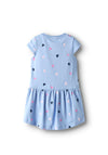 Name It Mini Girl Vigga Cap Sleeve Heart Dress, Blue