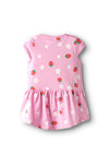 Name It Mini Girl Vigga Cap Sleeve Strawberry Dress, Pink Frosting
